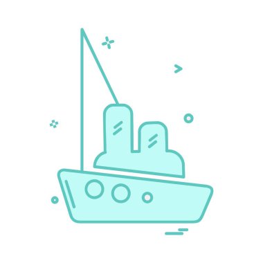 Gemi simge tasarlamak vektör