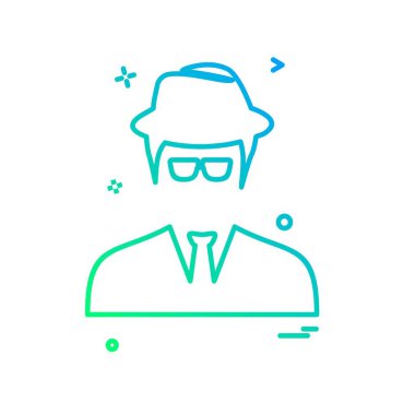 Avatar erkek simge tasarım vektörü