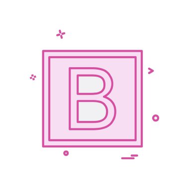 Kalın simge tasarım vektörü