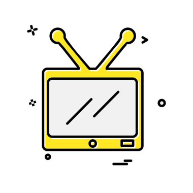 TV simgesi tasarım vektörü