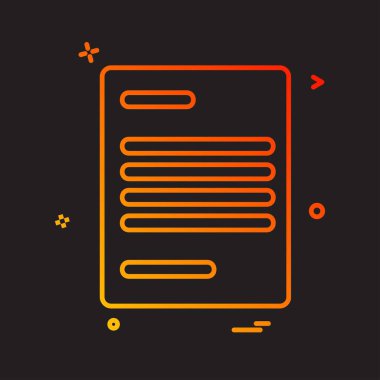 Belge simgesi tasarım vektörü