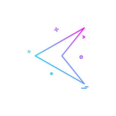 Sol ok simgesi tasarım vektörü