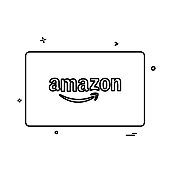 Amazon Credit Card Design Vector — Stock Vector