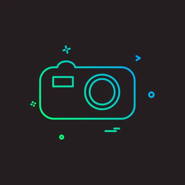 Camera Icon Design Vector — Stock Vector