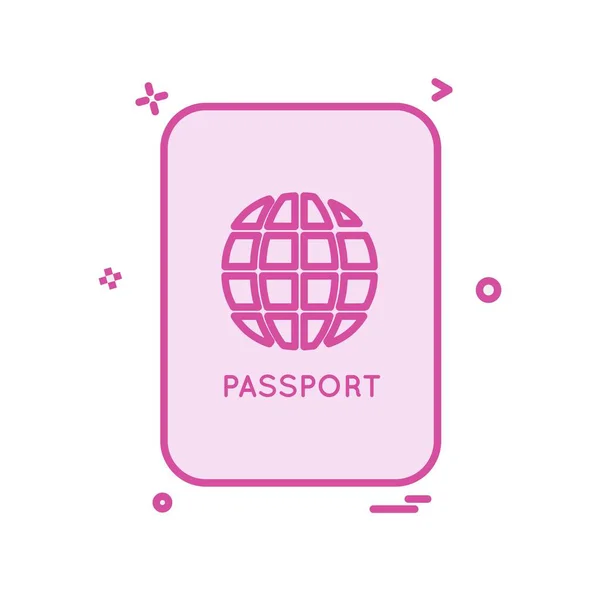 Pasaporte Icono Diseño Vector — Vector de stock