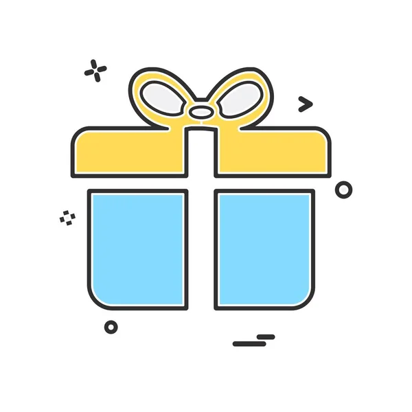 Geschenkbox Symbol Design Vektor Illustration — Stockvektor