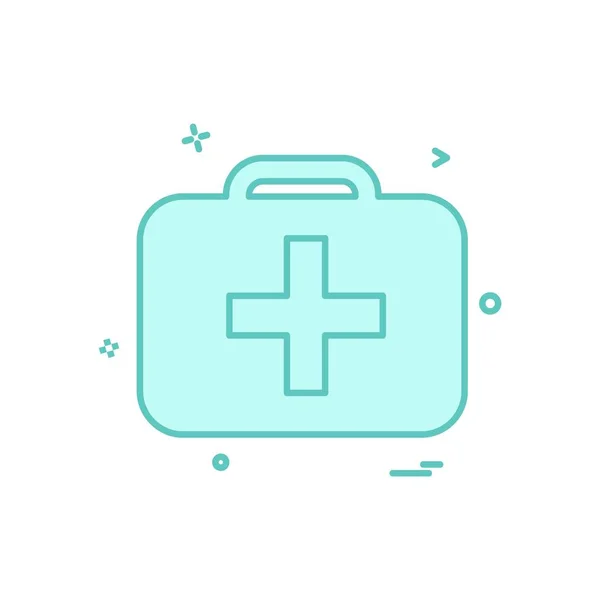 First Aid Box Icon Design Vector — Stock Vector