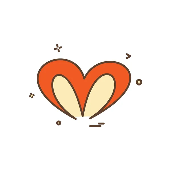Christmas Heart Icon Design Vector — Stock Vector
