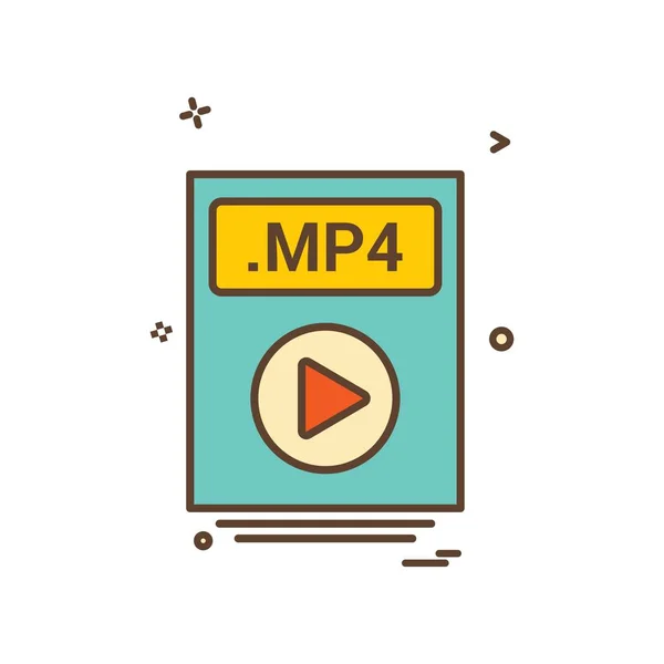 File Files Mp4 Icon Verector Design — стоковый вектор