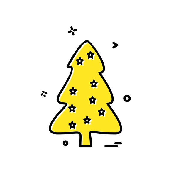 Árbol Navidad Icono Diseño Vector — Archivo Imágenes Vectoriales