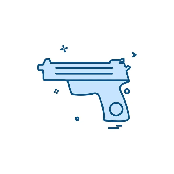 Gun Icon Design Vector — Stock Vector