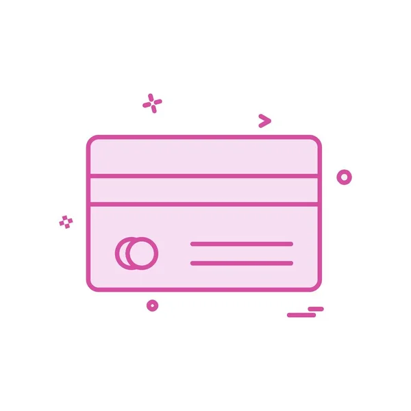 Credit Card Icon Design Colorful Vector Illustration — 图库矢量图片