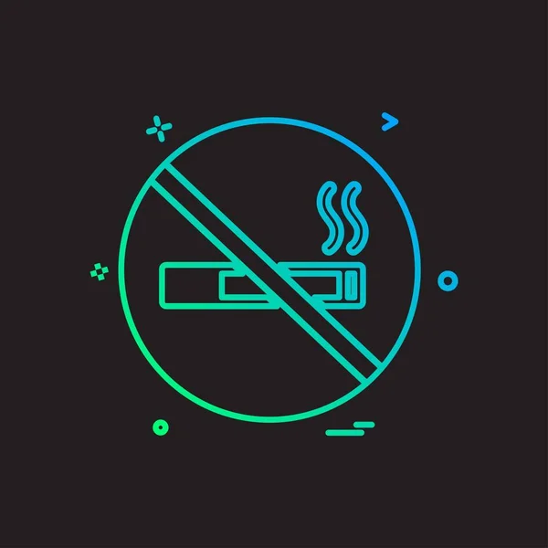 Όχι Μικροβιοφορέας Σχεδιασμού Εικονίδιο Κάπνισμα — Διανυσματικό Αρχείο