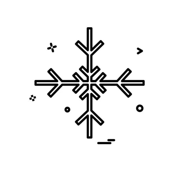 Sneeuwvlokken Pictogram Ontwerp Vector — Stockvector