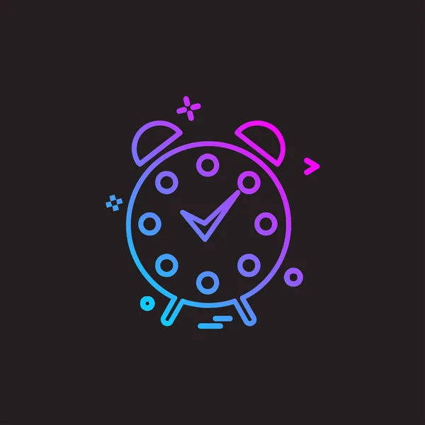 Reloj Icono Plano Vector Ilustración — Archivo Imágenes Vectoriales