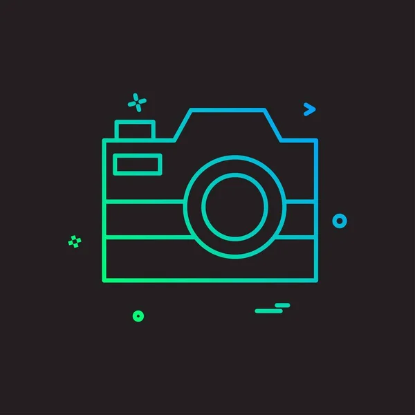 Camera Icon Design Vector — Stock Vector