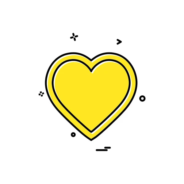 Heart Icon Design Illustrazione Vettoriale San Valentino — Vettoriale Stock