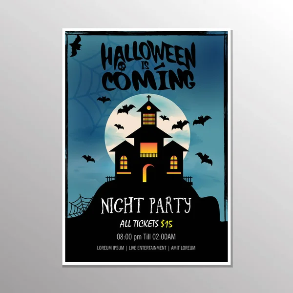 Buona Festa Halloween Poster Illustrazione Vettoriale — Vettoriale Stock