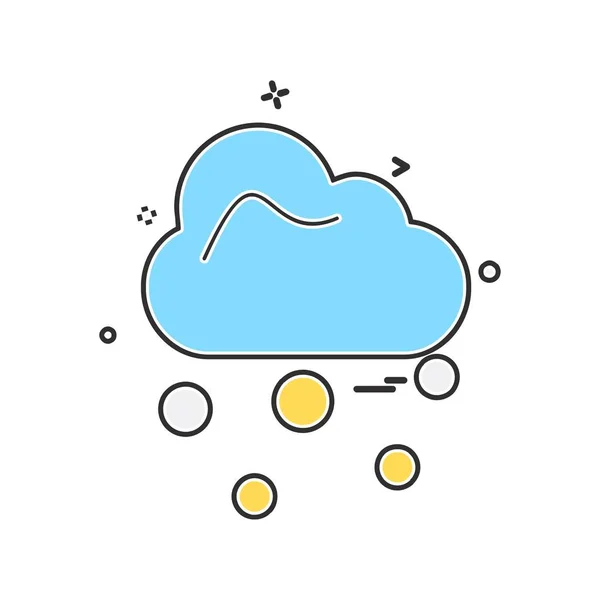 Wektor Projektowania Ikony Chmury — Wektor stockowy