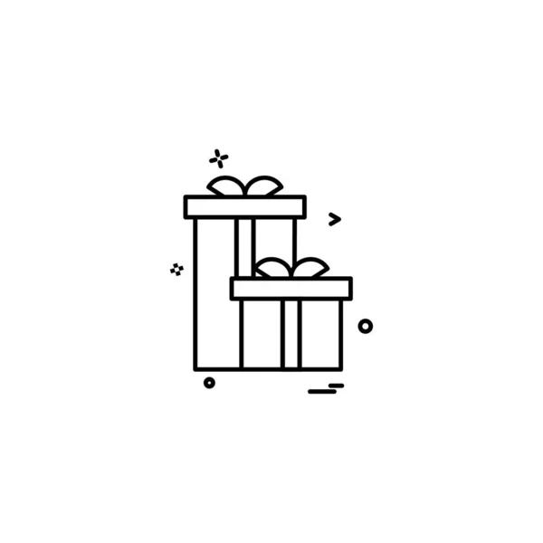 Illustrazione Vettoriale Progettazione Icona Giftbox — Vettoriale Stock