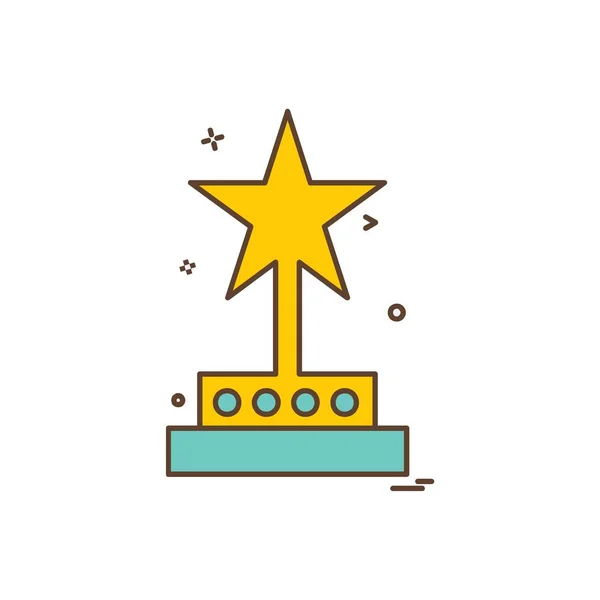 Trophy Pictogram Ontwerp Vector — Stockvector