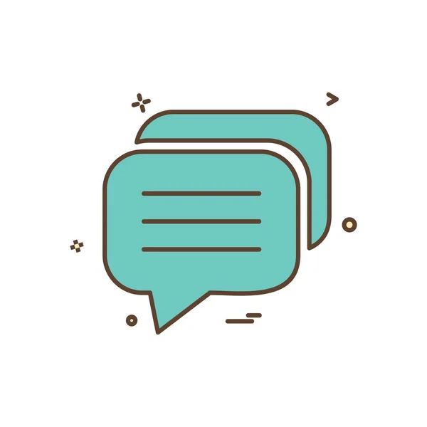 Chat Pictogram Ontwerp Vector — Stockvector