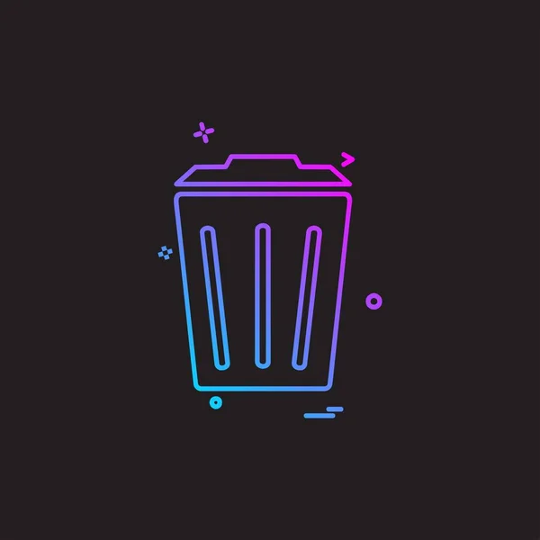 Trash Icon Design Vektor — Stockvektor