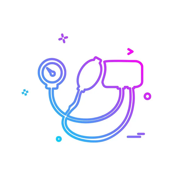 Blood Pressure Icon Design Vector — Stock Vector