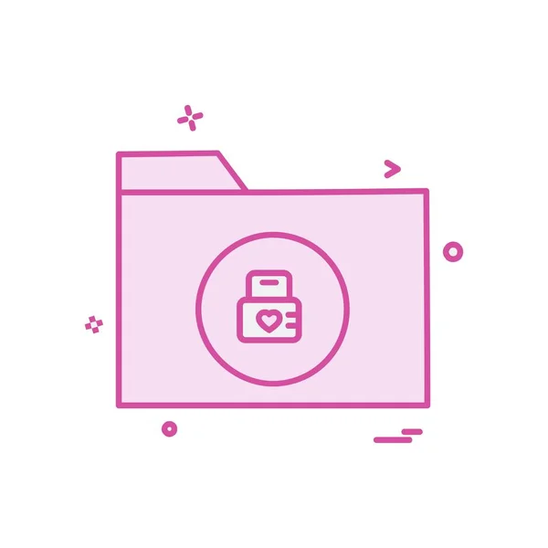 Ordner Icon Design Vektor Illustration — Stockvektor