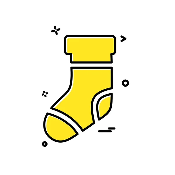 Calcetines Icono Diseño Vector Ilustración — Vector de stock