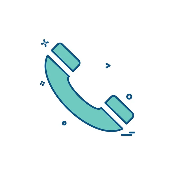 Call Icon Design Bunte Vektorillustration — Stockvektor