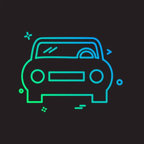 Auto Platte Pictogram Vector Illustratie — Stockvector