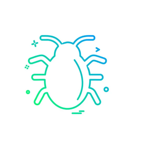 Vetor Design Ícone Bug — Vetor de Stock