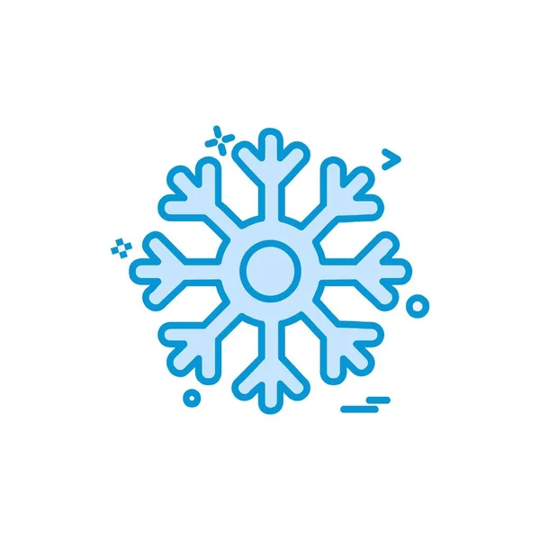 Εικονογράφηση Φορέα Σχεδιασμού Εικονίδιο Νιφάδες Χιονιού — Διανυσματικό Αρχείο