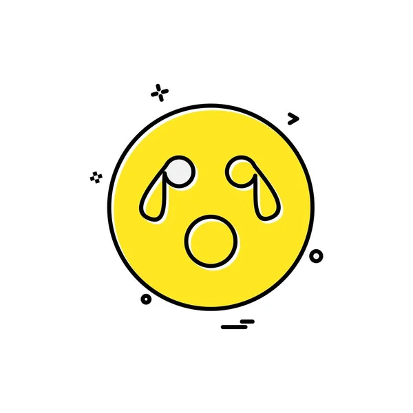 Conception Icône Emoji Illustration Vectorielle Colorée — Image vectorielle