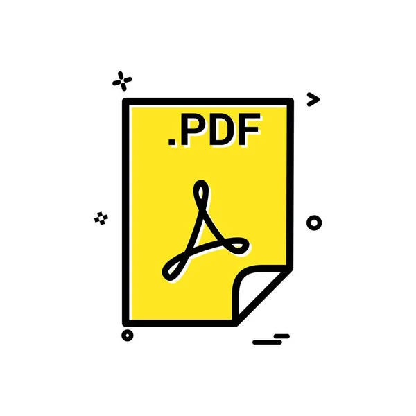 Pdf Program Nedladdning Filformat Ikon Vektor Design — Stock vektor