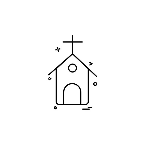 Iglesia Icono Diseño Vector — Archivo Imágenes Vectoriales
