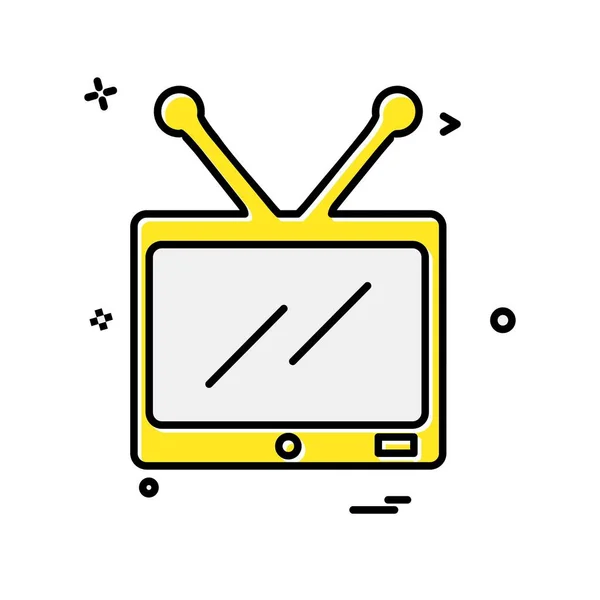 テレビのアイコンデザインベクトル — ストックベクタ
