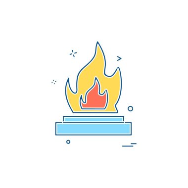 Simge tasarım vektörünü ateşle 