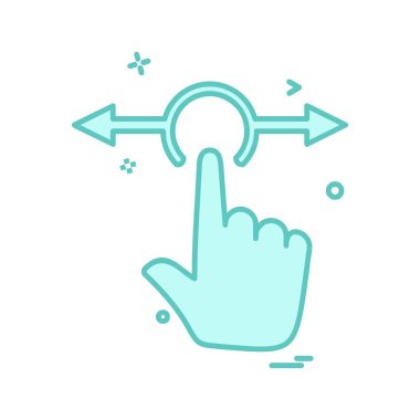 Simge tasarım vektörüne dokun 