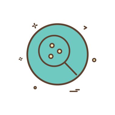 Arama laboratuarı temel simge vektör tasarımı