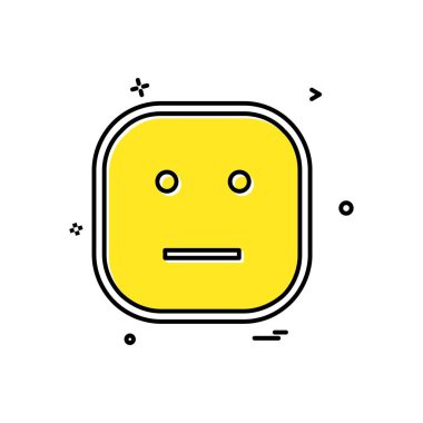 Üzgün emoji simgesi tasarım, renkli vektör çizim