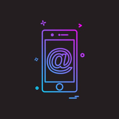 Mobil simge tasarım vektörü