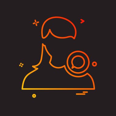 Kadın simge tasarlamak vektör