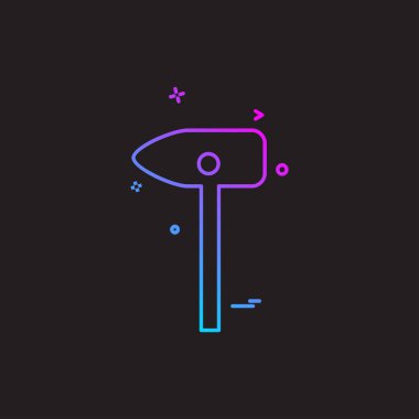 Donanım aracı simgesi tasarım, renkli vektör çizim