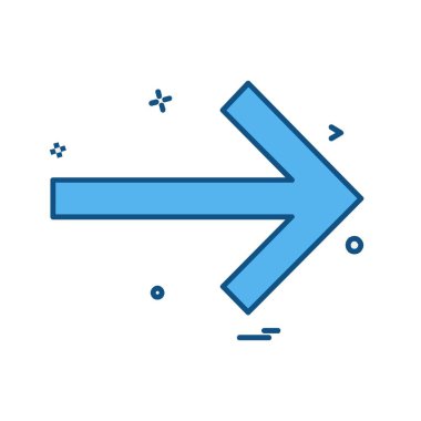 Sağ ok simge tasarlamak vektör