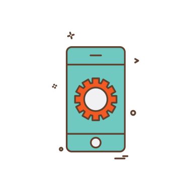 Akıllı telefon simge tasarlamak vektör 