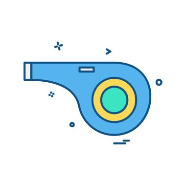 Islık simgesi tasarım vektörü