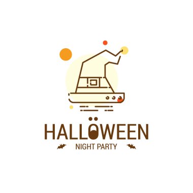 Mutlu Cadılar Bayramı tasarım tipografi ve beyaz arka plan vektör çizim ile 