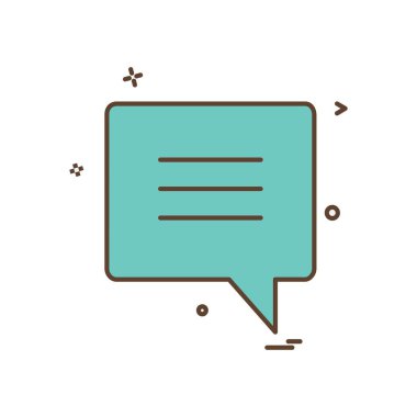 Sohbet simgesi tasarım vektörü